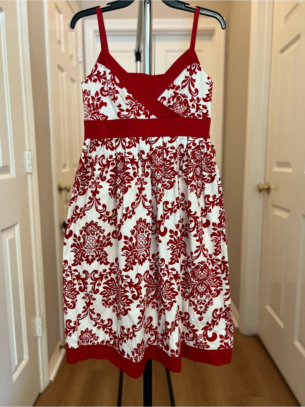 Red and White Floral Sundress
